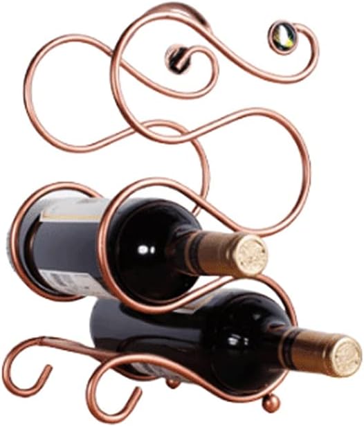 Stainless Steel Wine Rack European Style Sturdy and Fashionable S Design Suitable for Multiple Wine Bottles in The Family Perfect for Home Decor Kitchen Storage Rack