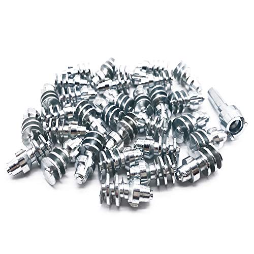 Image of Screw in Tire Stud,Spikes for tire,Marrkey 100PCS Steel Body Carbide Tips [Security Anti-Skid] Wheel Tyre Snow Tire Spikes for Haul Trucks Cranes Loaders Huge Equipment MS1912(12 x 24.5mm)