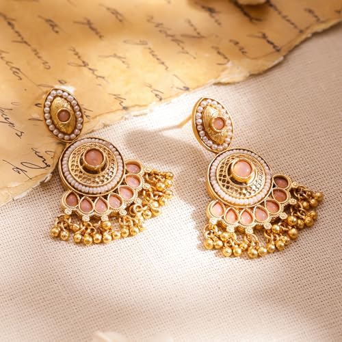 Image of Rubans Chandelier Earrings Traditional Festive Jewellery Gift for Women & Girls