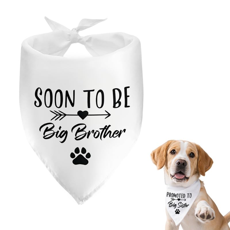 Big Brother Dog Bandana Collar for Dogs Gender Reveal Gifts for Women Men New Baby Gift for Pet Owners Soon to Be Big Brother Dog Bandana for Dogs Neckerchief Gifts