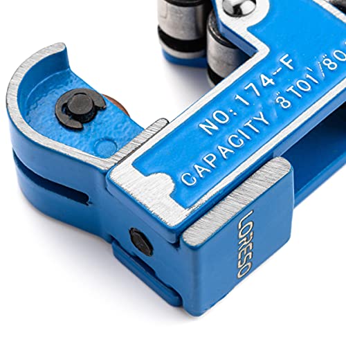 Loreso Copper Pipe Tubing Cutter - Mini Tube Cutter for 1/8" 1/4" 1/2" to 1 1/8" Inches For Copper Brass Aluminum & Thin Stainless Steel Pipes (3-28mm) OD- Mini - Image 6