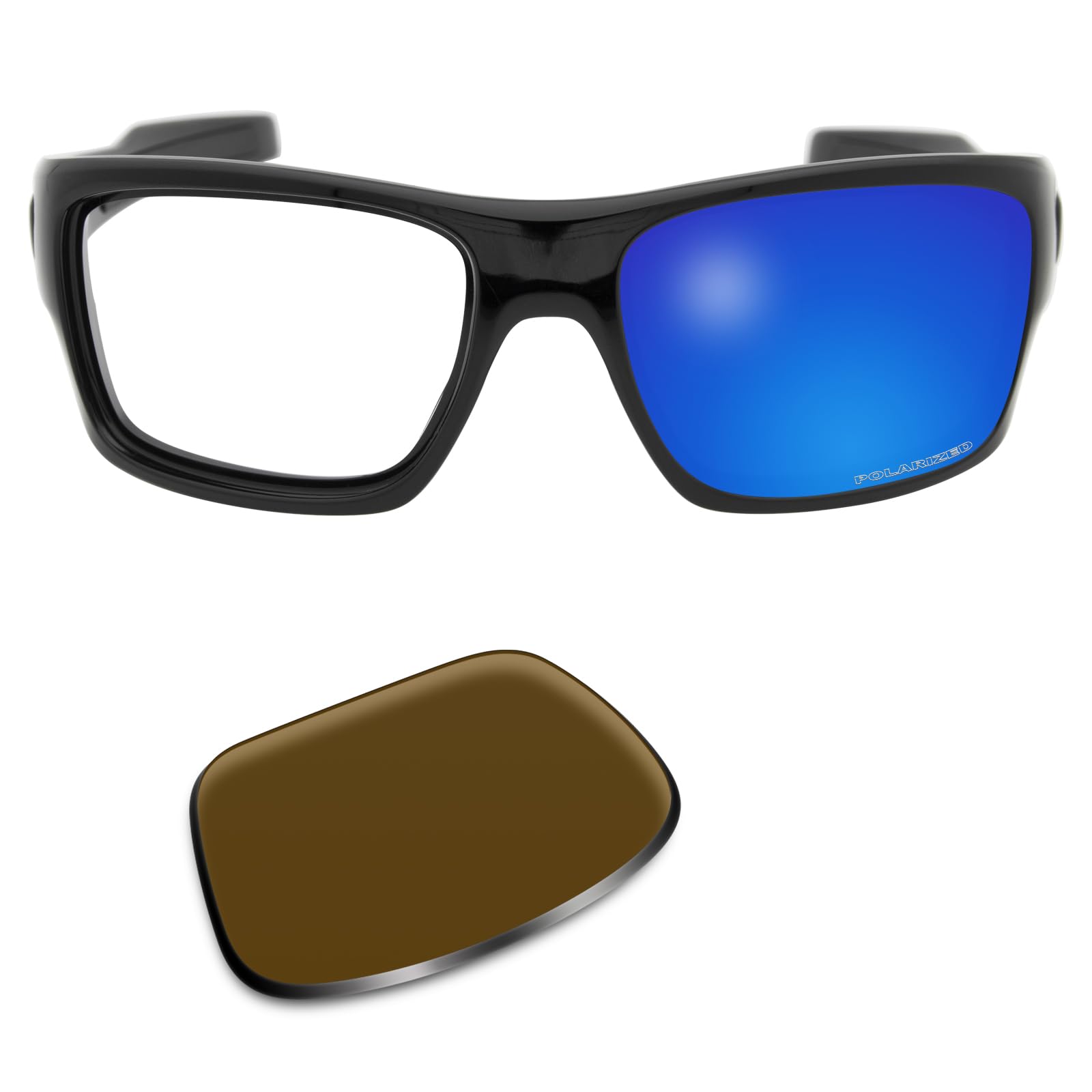 SOLODAD Replacement Lenses for Oakley Turbine OO9263 Sunglasses Polarized-Shark Blue