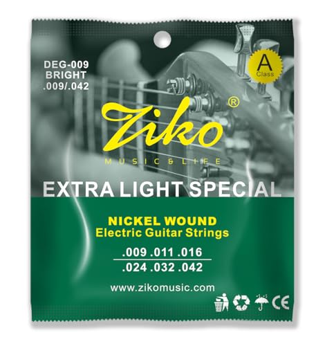 Ziko Extra Light Electric Guitar Strings (Set of 6)