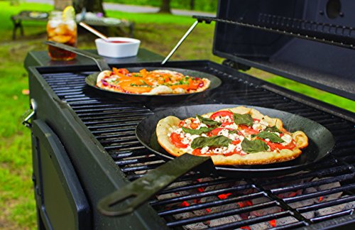 Image of Lodge Seasoned Carbon Steel Skillet - Lightweight High Heat Frying Pan with Long Handle - Quick Temperature Response - Ideal for Searing & Sauteing - 8 Inches