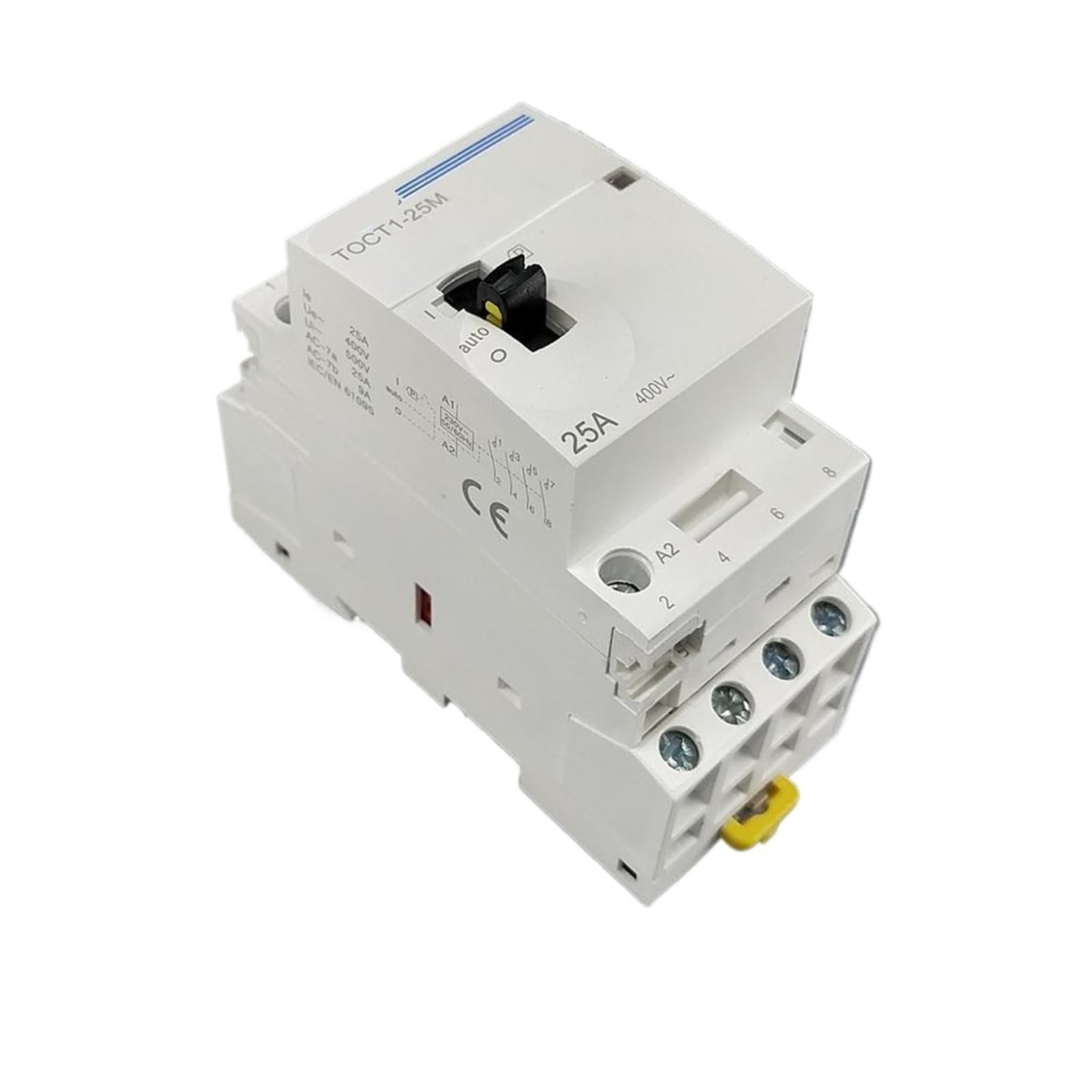 GVBAEPIEO 4P 25A 220V/230V 50/60HZ Din Rail Household Ac Modular Contactor with Manual Control Switch 4NO Or 2NO 2NC Or 4NC 1Pcs(4NC)