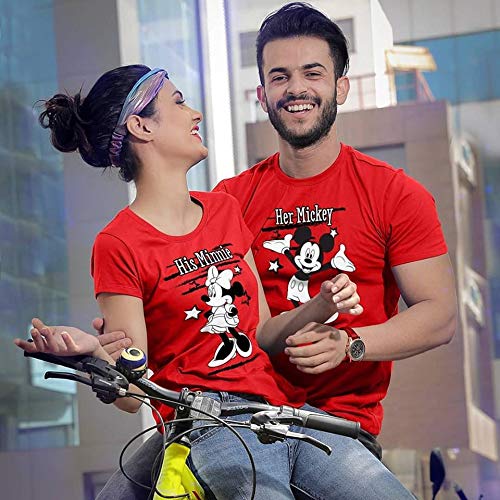 Image of Bon Organik Her Mickey His Minne Disney Tees for Couple