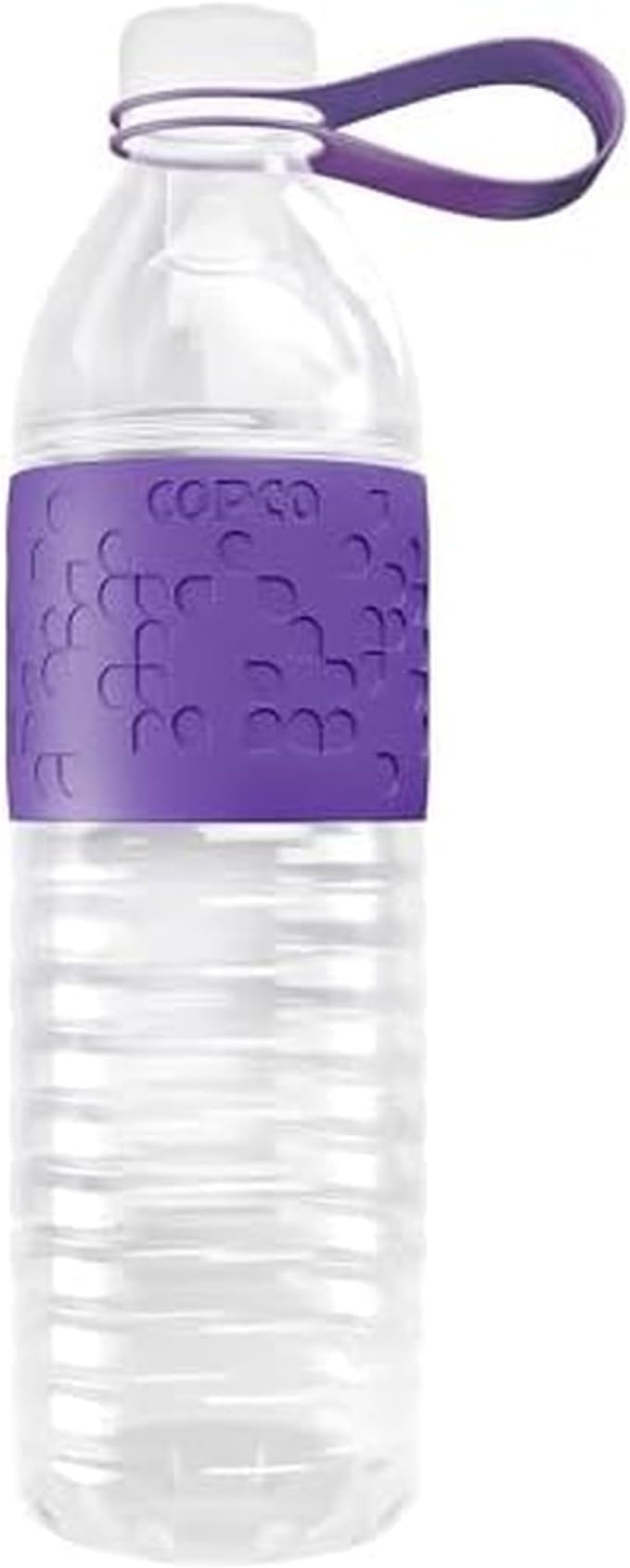Hydra 20 oz Water Bottle with Carrying Loop – Leak Proof, BPA Free Tritan, Dishwasher Safe, Twist-Open Body, Non-Slip Silicone Grip, Perfect for Gym, Travel & Daily Use (Purple)