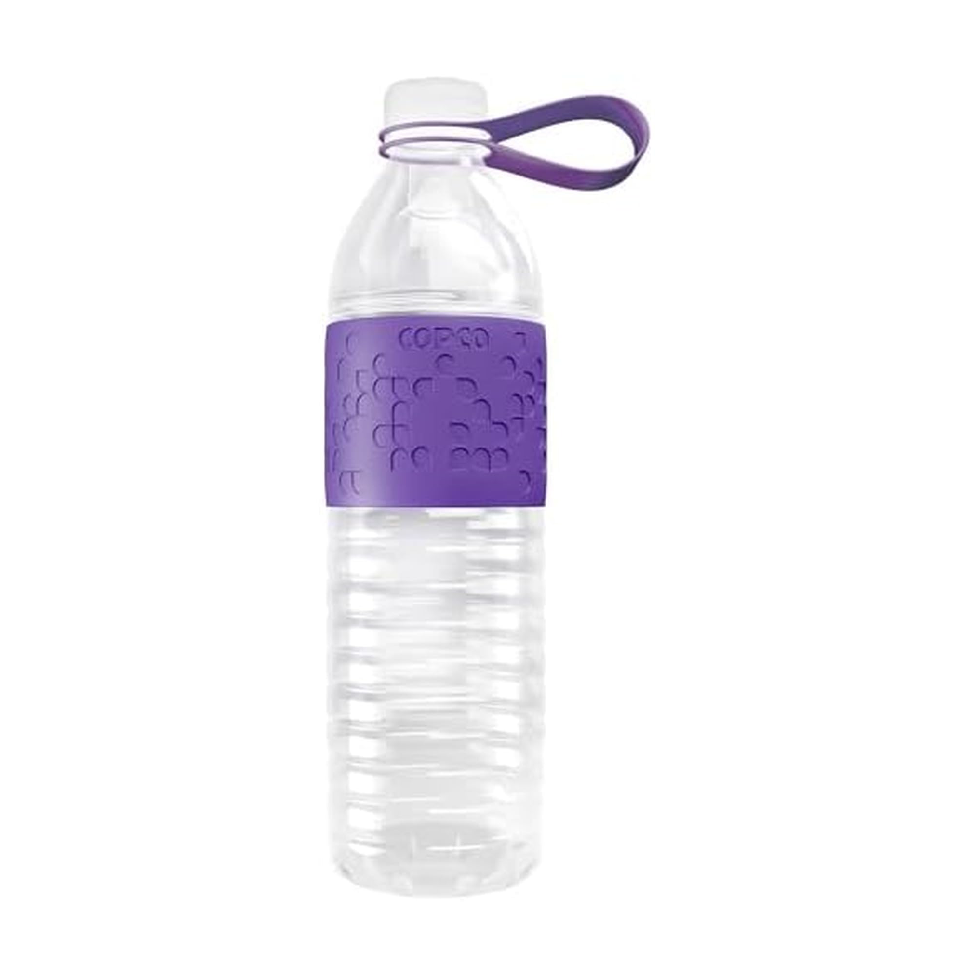Copco Hydra 20 oz Tritan Water Bottle with Leak-Proof Lid & Textured Grip - BPA-Free, Dishwasher Safe, Easy Twist-Open for Ice & Fruit - Fits Cup Holders, Lightweight, Durable(Purple)