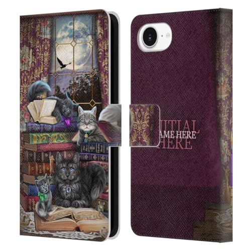 Housse iPhone 17e personnalisée avec nom pour les passionnés de lecture et chats