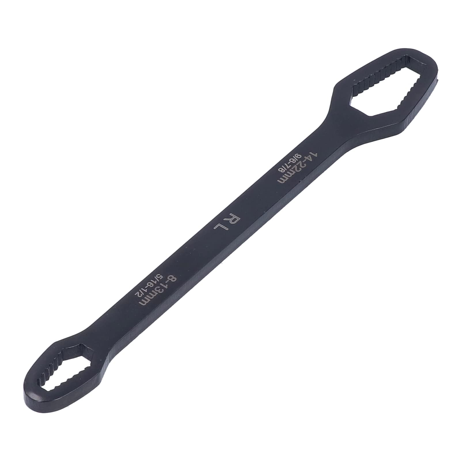 Jelquix Black Universal Double Ended Wrench Durable Chrome Plated Self Tightening Tool For Home And Auto Repair 8-22Mm (Black)