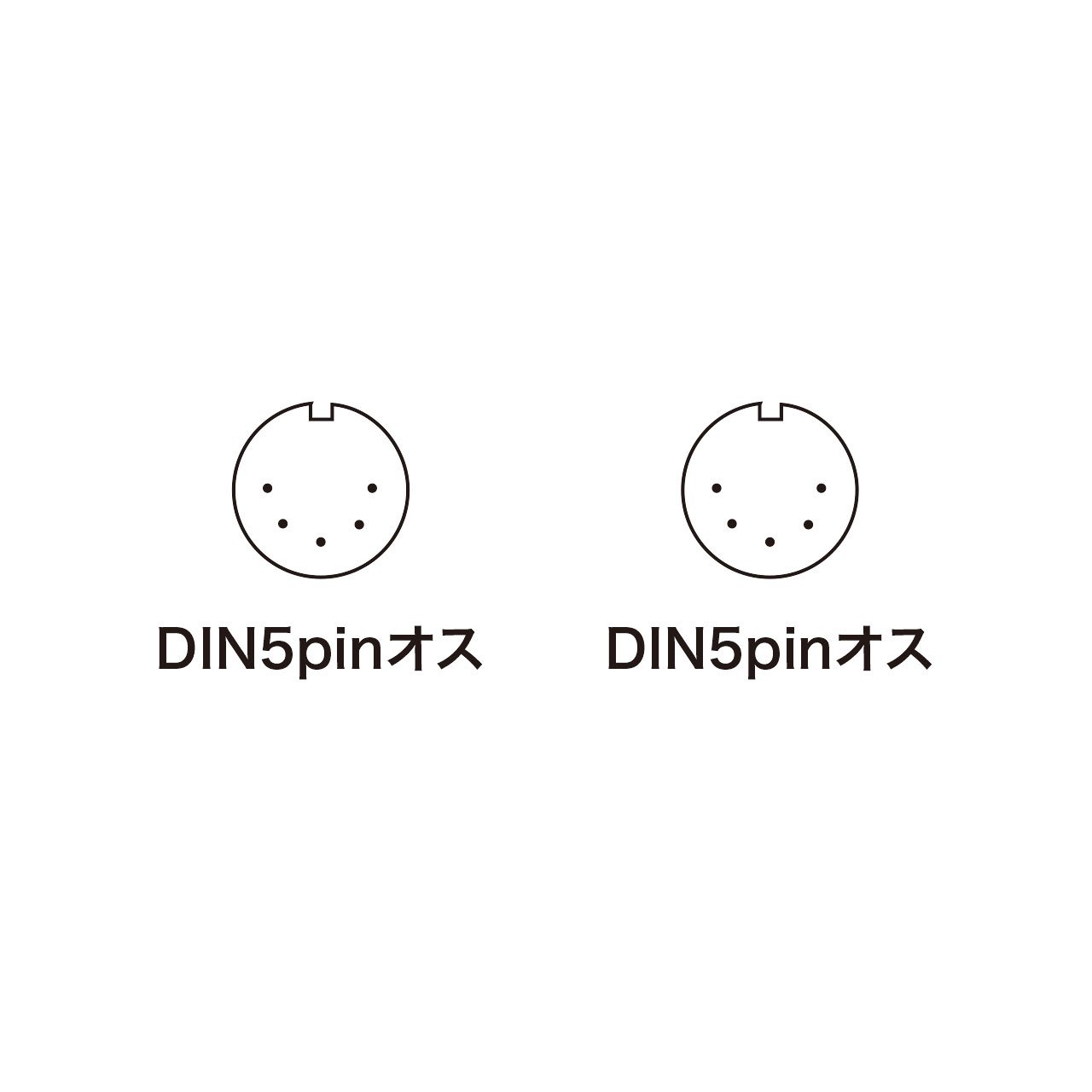 Amazon.co.jp: サンワサプライ MIDIケーブル(1.8m) DIN5pinオス