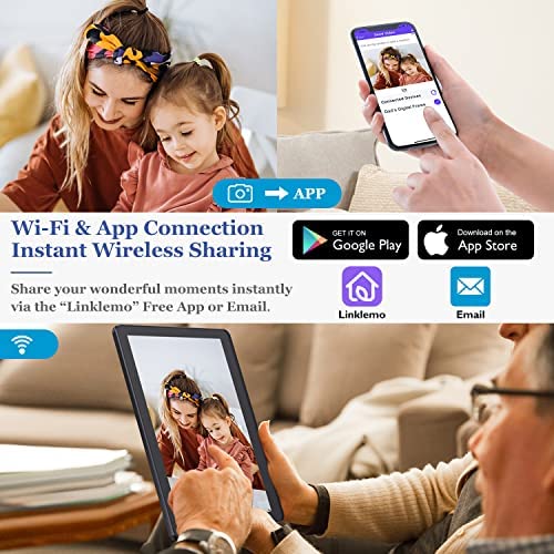 Digital Photo Frame Wifi 10-Inch Ips Touch Screen 1920 X 1080 High-Definition Display Digital Picture Frame, Auto-Rotate, 8Gb Storage, Sharing Photos Via App, Email, Cloud #TOP5