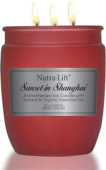 Sunset in Shanghai Organic Aromatherapy Soy Candle 22 oz.