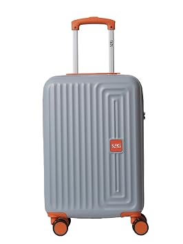 off : Wiki Ripple 8 Wheel Hardside Polycarbonate Trolley by Wildcraft,Large,Silver