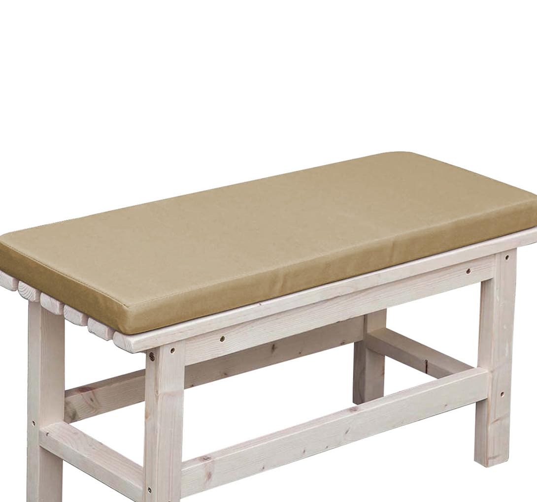 Kussen 8 cm katoenen bankkussen 2/3-zits 100/120 cm dik zitkussen voor schommel, terras, huis, tuin, binnen en buiten (160 x 55 cm, koffiebruin