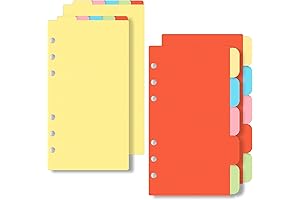 4PCS A6 Dividers with Tabs for Rings Binders and Spiral Diary Notebooks: Perfect Organization Solution