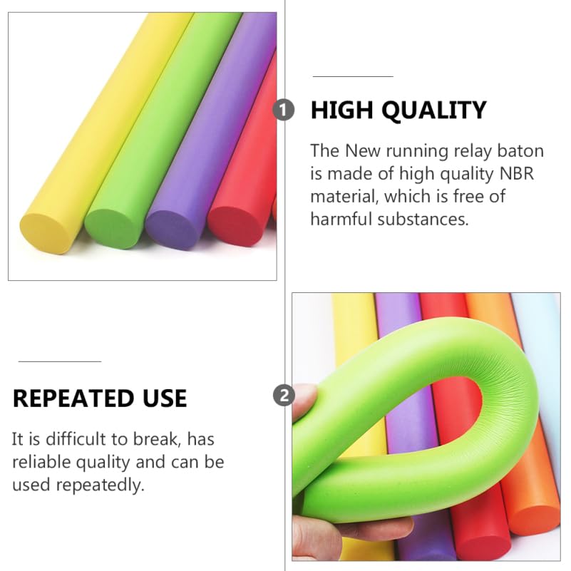 6pièces Bâtons Souples De Relais Garçon Fille Bâtons De Transfert Et Colorés pour Entraînement Athlétique