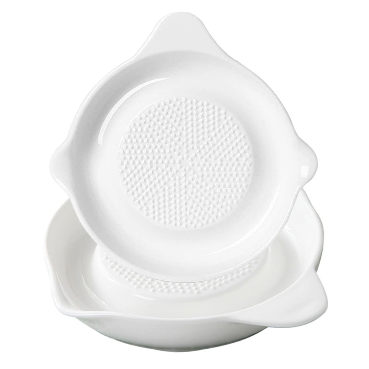 2 pezzi Piatti Grattugia in Ceramica Resistente per Aglio e Radice Aromatica Multifunzione per Cucina Domestica Facile da Pulire e Sicuro