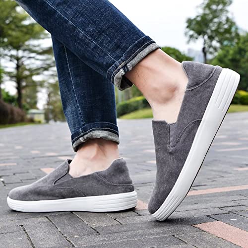 Image of konhill Mens Slip On Loafers Sneakers - Casual Knit Walking Shoes for Men, Lightweight Breathable Memory Foam Boat Shoes, Comfortable Slip-On Driving Loafers for Work Travel Beach