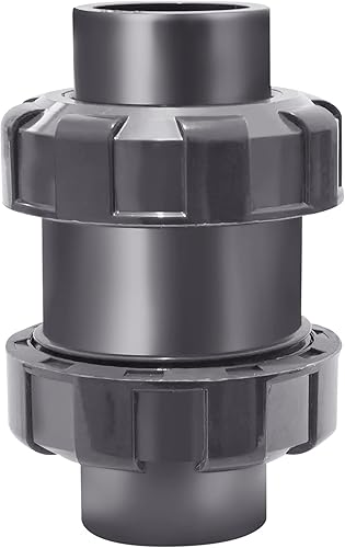 Válvula de retención de bola UPVC True Union Schedule 80 de 2 pulgadas con puerto completo, válvulas de doble unión de plástico UPVC, enchufe X de 1