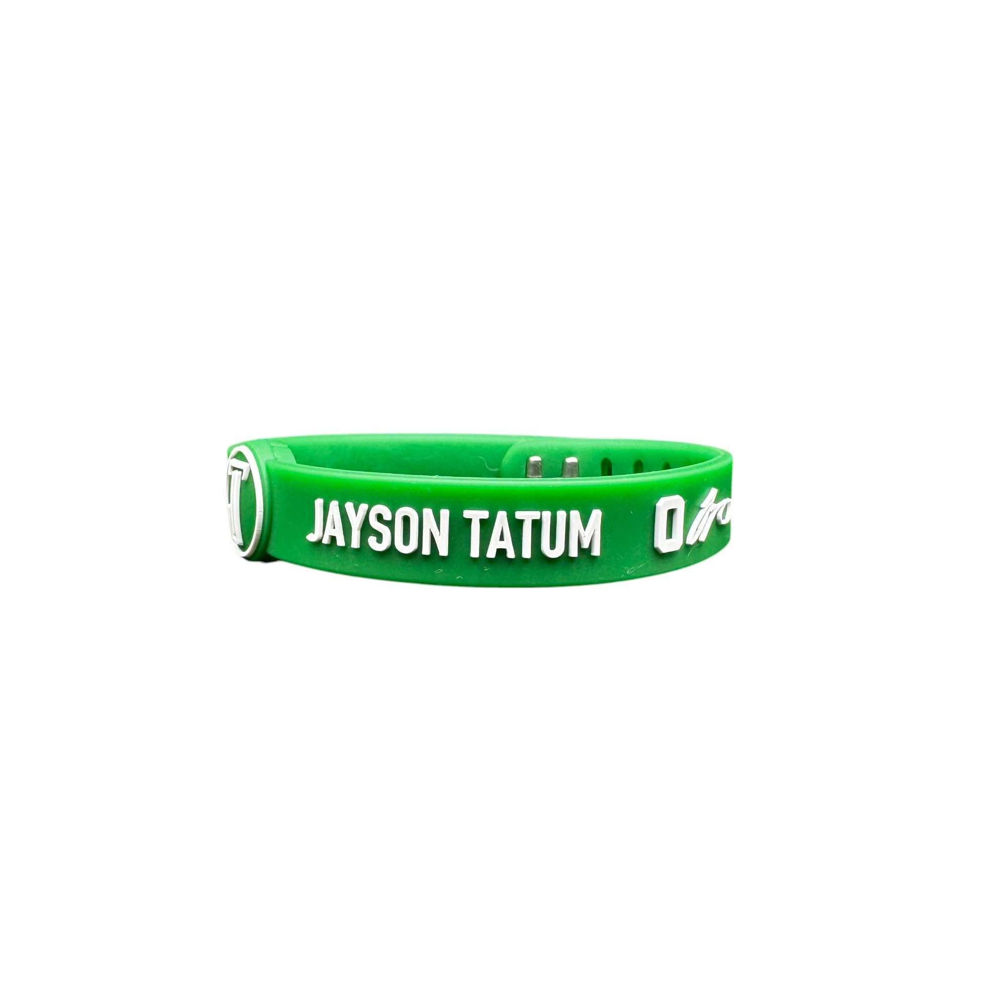 Jayson Tatum Wristband – #0 Green Adjustable Silicone Bracelet with Lobster Clasp – JT Fan Gift – Celtics Wing Scorer Training & Streetwear Accessory
