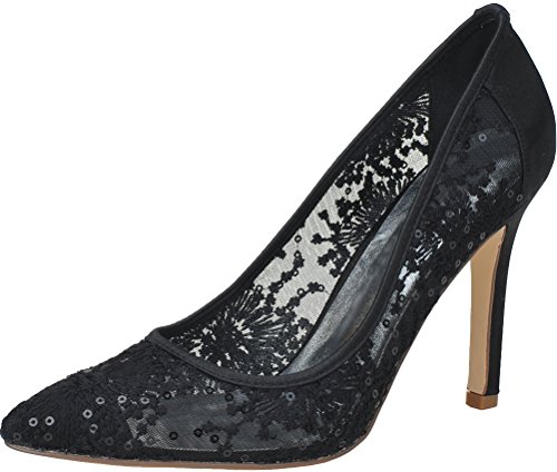 Escarpins en dentelle haut de talon 9,5 cm : l'art du bout pointu pour grand mariage