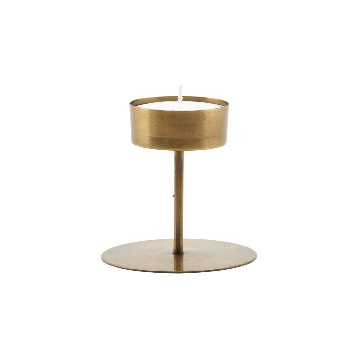 House DoctorCandle Stand Anit Antique Brass, 10.5 x 10.5 cm