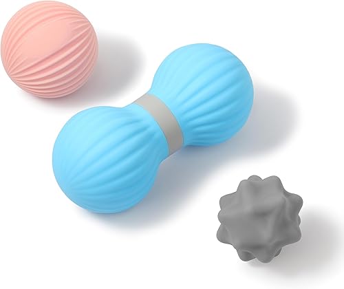 Miniatura 9 de HODEMI Juego de bolas de masaje de silicona para tejido profundo, 3 piezas, bola de masaje de lacrosse, bolas de masaje manual de silicona