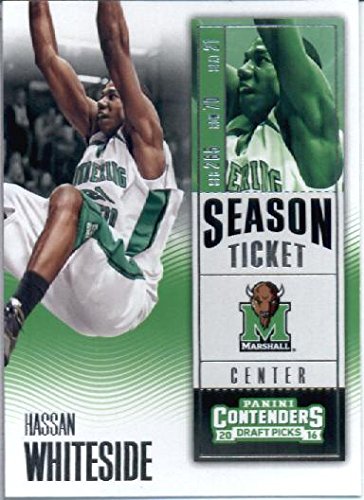 2016-17 Panini Contenders Draft Picks #36 Hassan Whiteside Marshall Thundering Herd Basketball Card