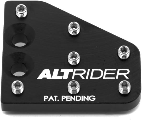 AltRider Rear Brake Enlarger Plate for KTM, Husqvarna, Norden 901 – Billet Aluminum Pedal Extension with Grip Pins for Improved Foot Control on Off-Road & Adventure Bikes - Black