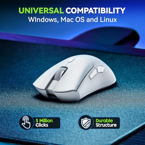 Wolflaws Km-5 Gaming Mouse, Wireless Mouse Gaming For Laptop With 5 Adjustable Dpi, Lightweight, Bluetooth, 6 Programmed Buttons, Ergonomic Optical Computer Gamer Mice For Windows Pc Mac thumb #6