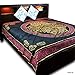 Handmade 100% Cotton Celtic Circular Knot Print Tapestry Bedspread Tablecloth Throw King 110x110