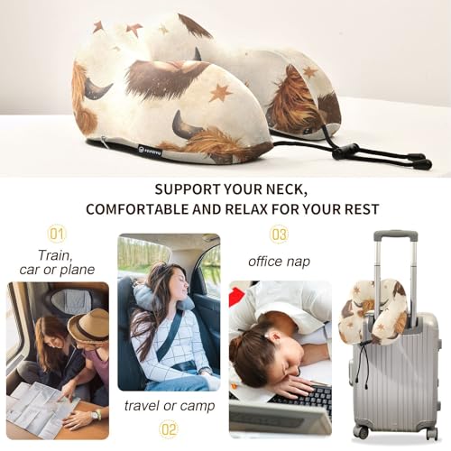 Almohada viscoelástica compacta para viaje cuello miniatura 4