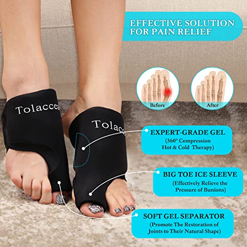 Foot Ice Packs Big Toe For Pain Relief, Flexible Cold Pack For Bunion Relief, Reusable Gel Ice Pack For Hot And Cold Therapies, Ice Pack For Swelling, Sprained, Bruises, Post-Surgery Recovery #TOP1