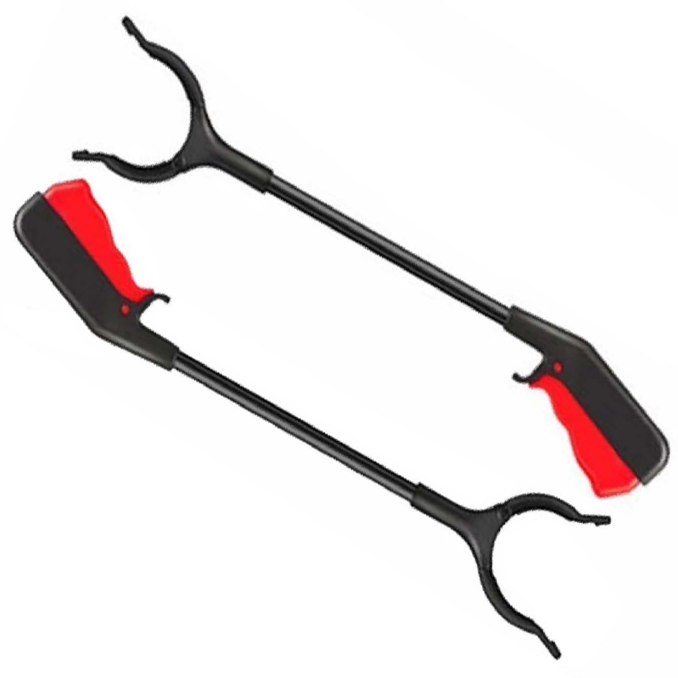 Miecoae 2-Pack Adjustable Grabber Tool Set 12”or 24”Reacher with Anti-Slip Grips for Indoor/Outdoor Cleaning Lightweight(60 cm 24 in)