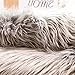 Super Area Rugs Soft Faux Sheepskin Fur Fluffy Area Rug, Gray, 5' x 7'