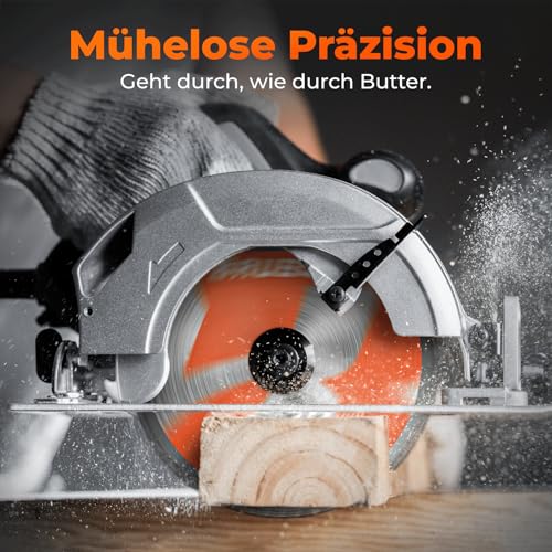 BAUBECK Kreissägeblatt 165 x 20 mm inkl. 16mm Adapter – 56 Zähne, 1,5 mm Schnittbreite für Holz & Alu… – Ansicht 2