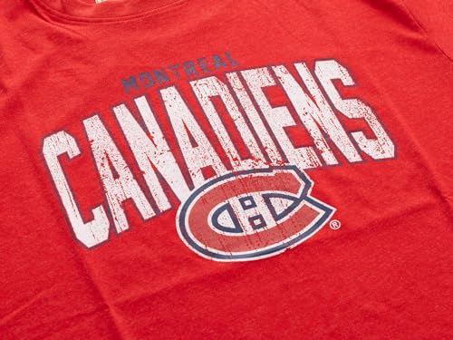 Calhoun NHL Surf & Skate Mens Vintage Style Distressed Heather Tone Rustic T-Shirt (Montreal Canadiens, Medium) - 3