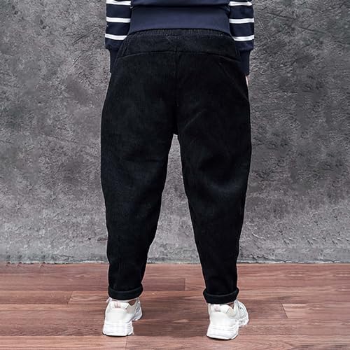 Toddler Girls Fleece Thick Pants Solid Color Soft Autumn Casual Trendy Warm Pants Elastic Waist Baggy Trousers4