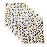 TOPPERFUN Realistische Temporäre Leoparden Tattoos 6 Blatt Wassertransfer Aufkleber für Frauen Geeignet bei Punk Partys und Karneval