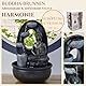 Zen’Light - Zimmerbrunnen Buddha Harmonie - Wasserbrunnen mit geräuschloser Pumpe - LED-Brunnen mit 2 Farben - Abnehmbarer Statue - Geschenkidee für Zen und Fengshui - Höhe: 40 cm