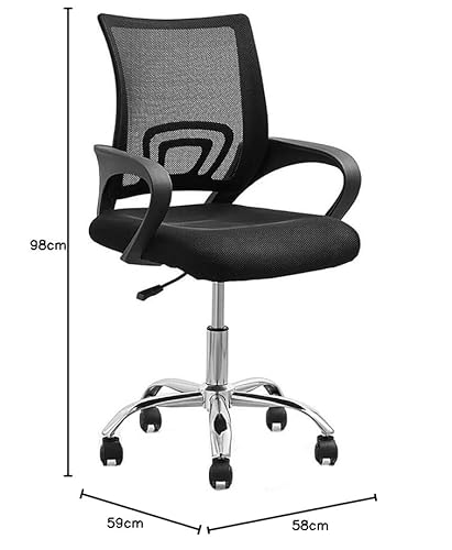 Cadeira para Escritório, Rivatti, Office Santiago Preto - Base Cromada