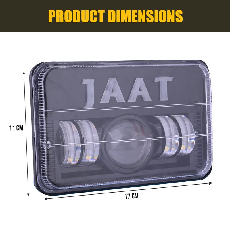 Image of AllExtreme 4 LED JAAT Headlight 1 Projector Lamp 50W Ultimate DRL Light with Heat Dissipation Bright Beam Compatible with Splendor Bike Motorcycle