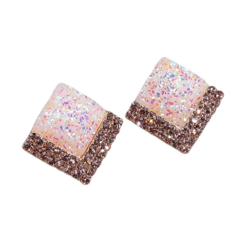 Boucles d'oreilles cristal carré femme aux bords élégants et finition raffinée