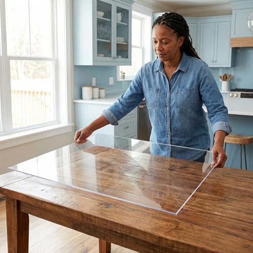 Protection de table en feuille acrylique transparente contre les rayures de bureau - 7
