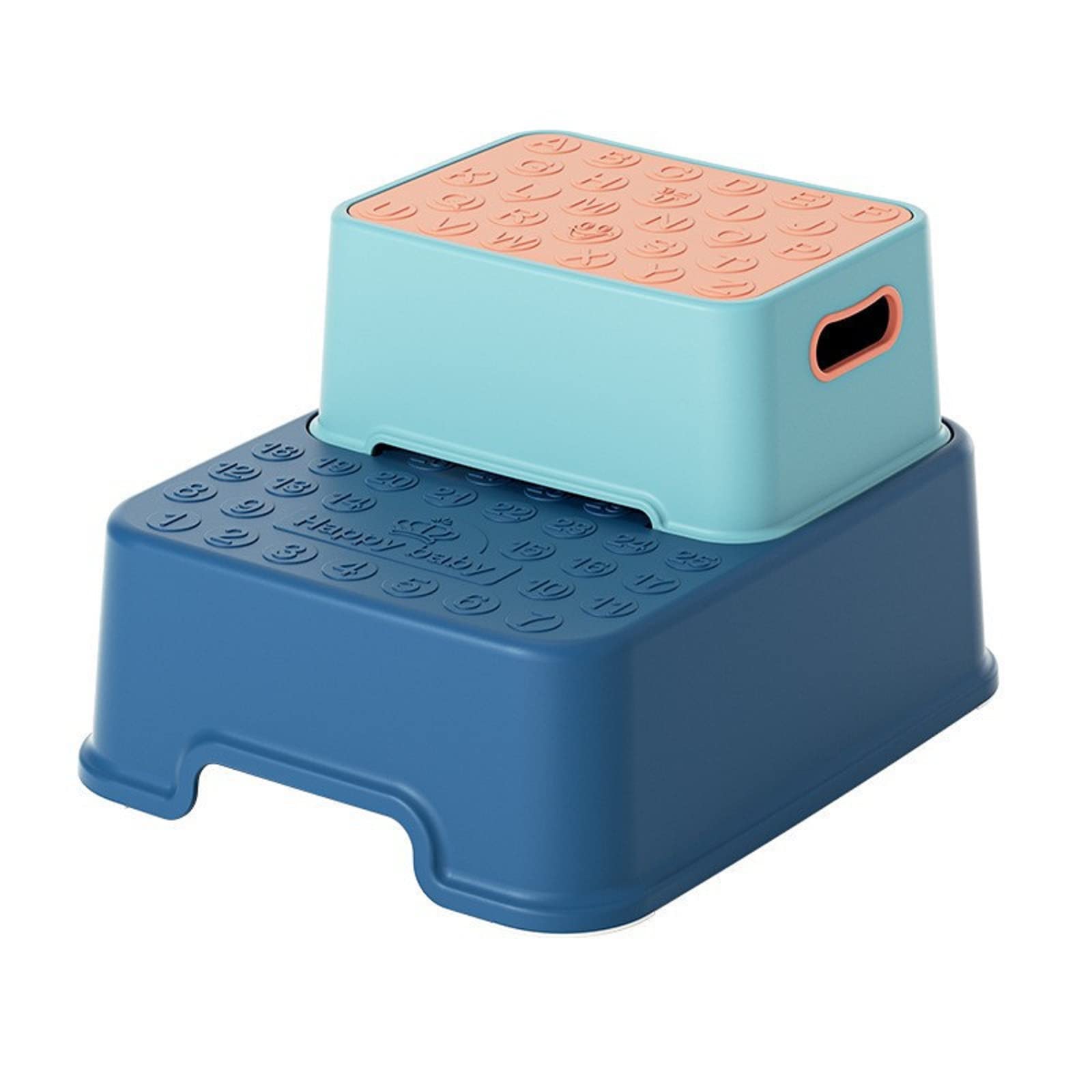 Taburete de Dos Pasos para niños, Taburete de Dos Pasos para niños pequeños, Taburete de Dos Pasos para bebés, Taburete de Dos Pasos para niños, baño y Cocina, diseño Robusto y práctico,A