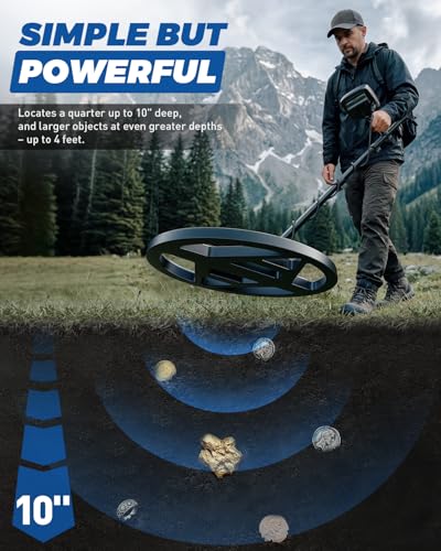 Image of 13 inch Metal Detector for Adults Professional, Larger & Waterproof Search Coil Improve Detect Efficiency, 5 Modes & Pinpoint, High Accuracy & Strong Anti-Interference, Adjustable Sensitivity