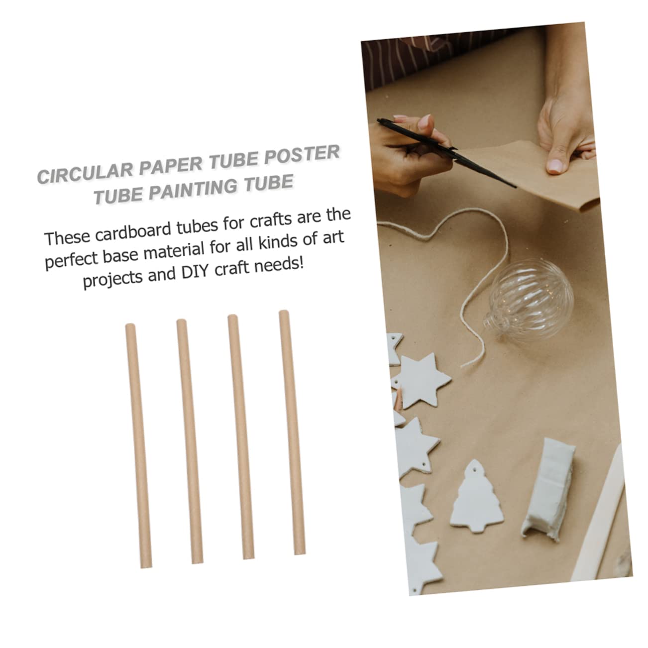 ERINGOGO Round Cardboard Cylinder Paper Tube DIY Paper Tube Boys and Girls Crafting Blank