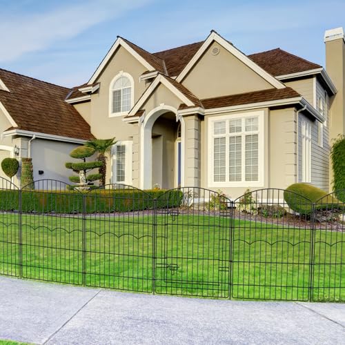 Decorative Garden Fence 12 Panels 29.6ft(L)×38in(H) No Dig Animal Barrier