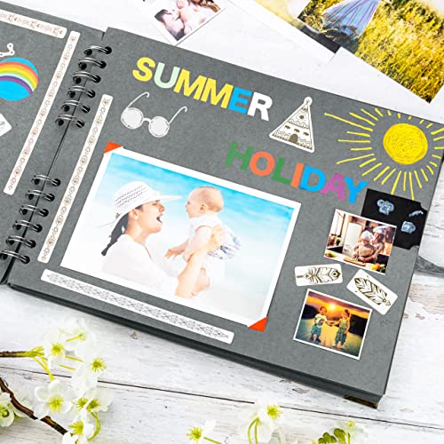 image for Bstorify Square Scrapbook Photo Albums 50 Pages (11 x 8.5 Inch) Grey T